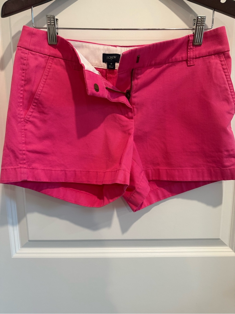J. Crew Hot Pink Cotton Chino Bermuda Shorts